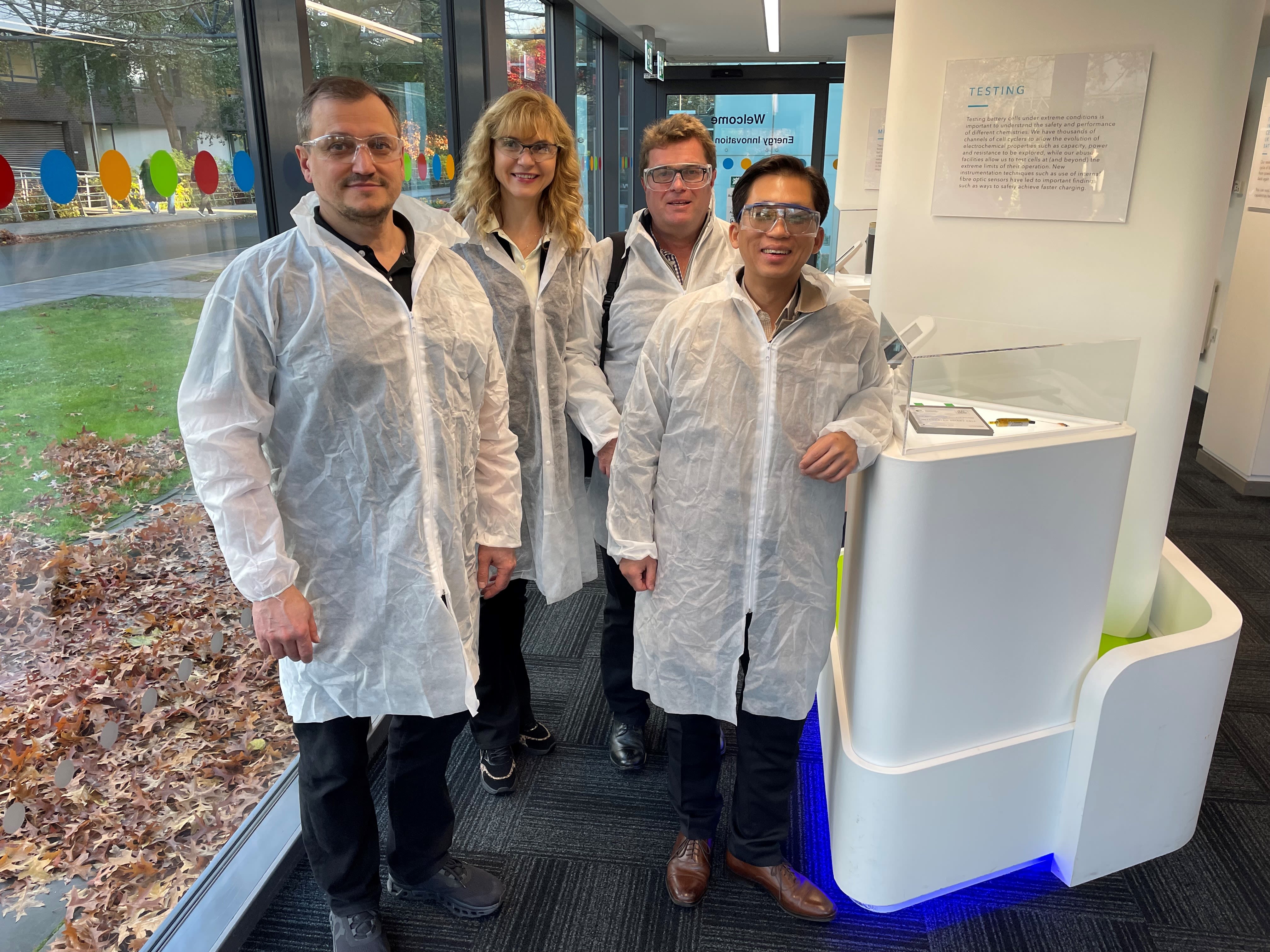 Marina Starkova and colleagues visit Professor John Low at the University of Warwick