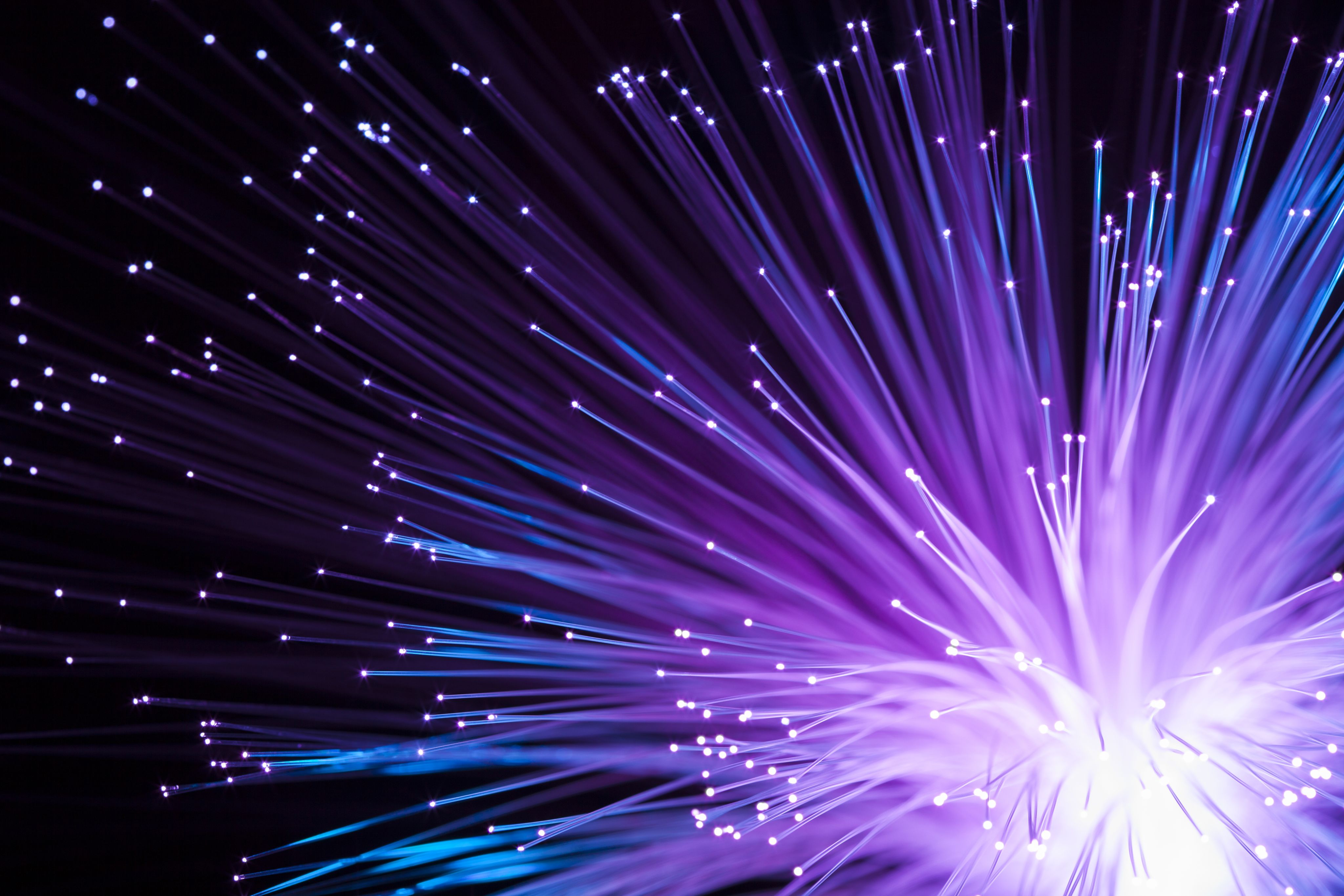 A colourful burst of fiber optics