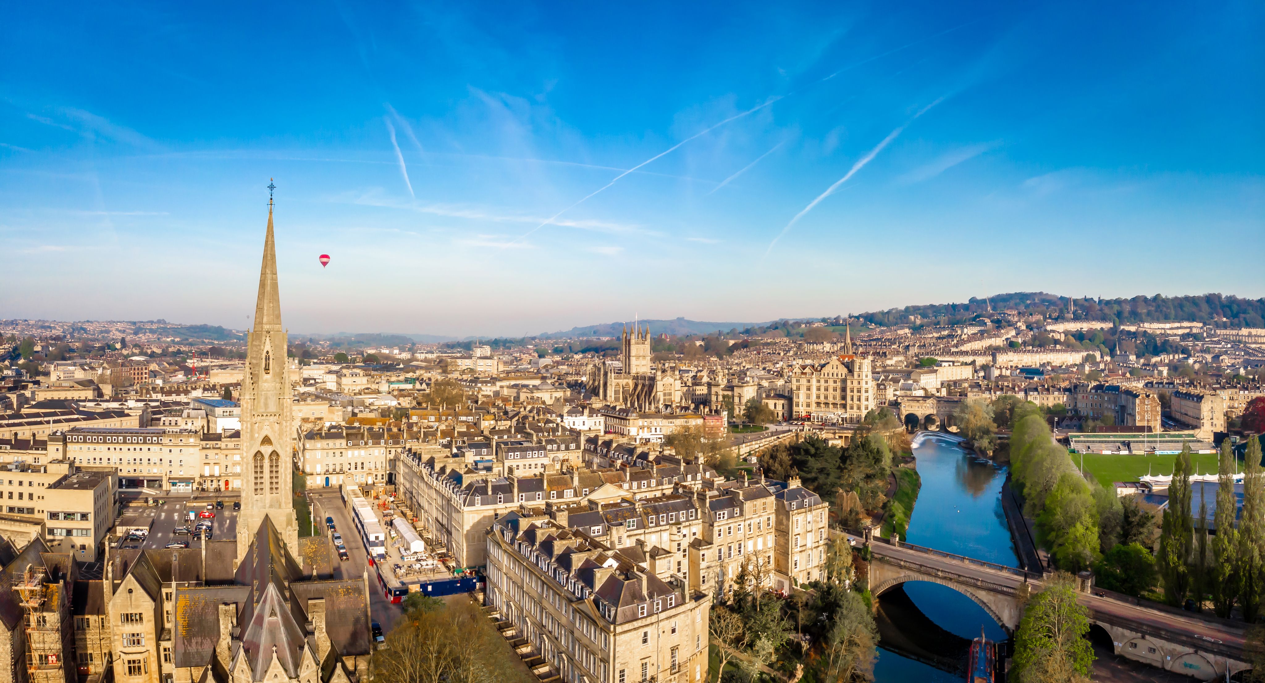 Aerial view of Bath, Somerset