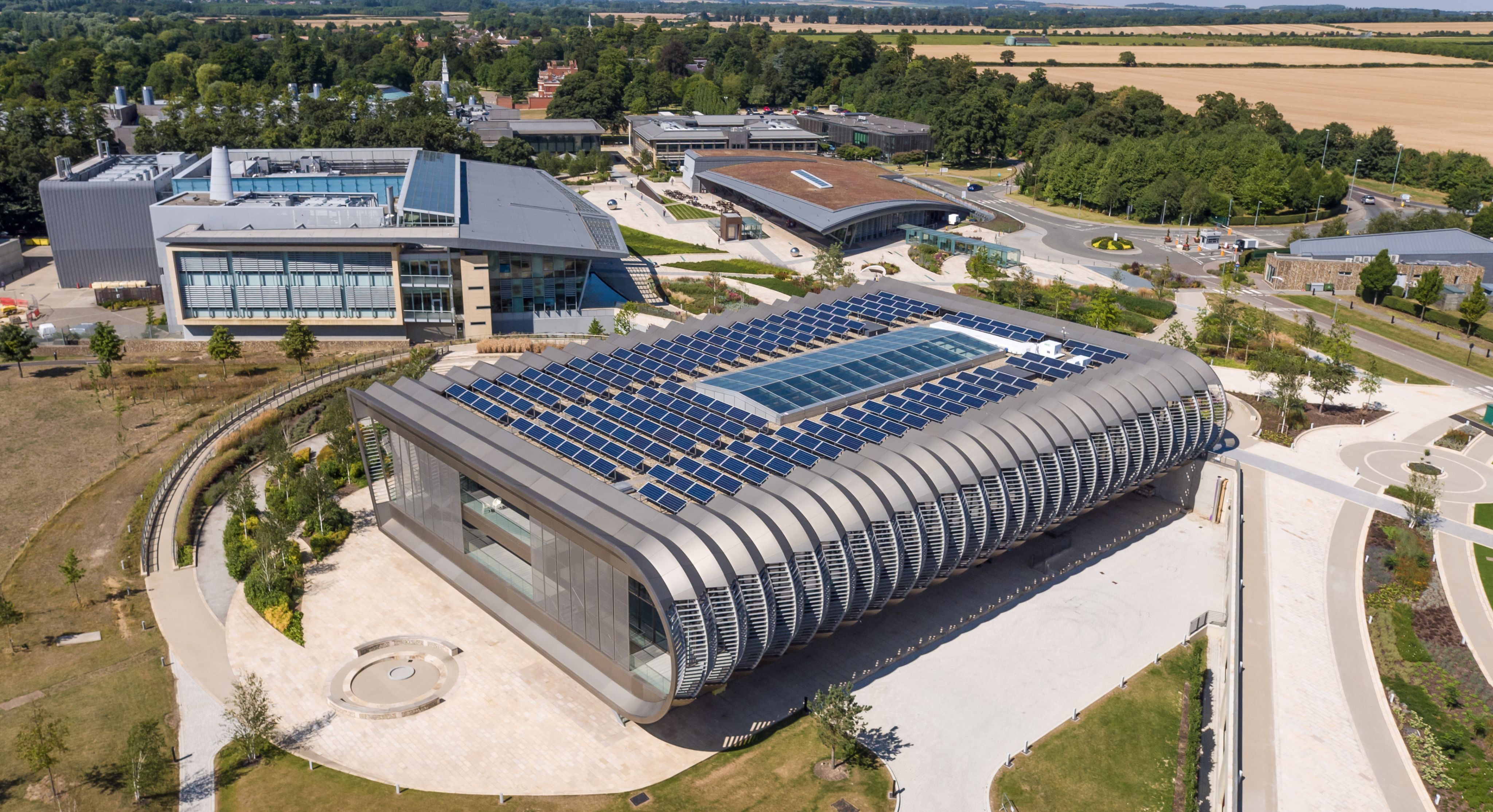 EMBL’s European Bioinformatics Institute - Ariel View. Credit: EMBL-EBI