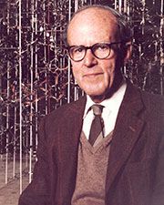 A portrait photograph of Dr Max Perutz