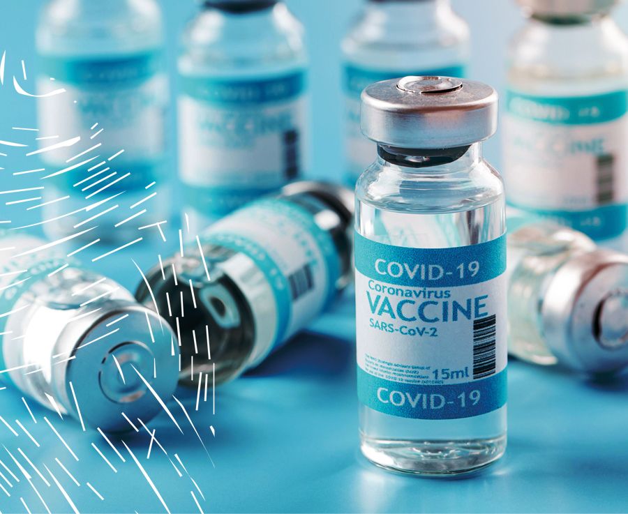 COVID-19 vaccine bottles