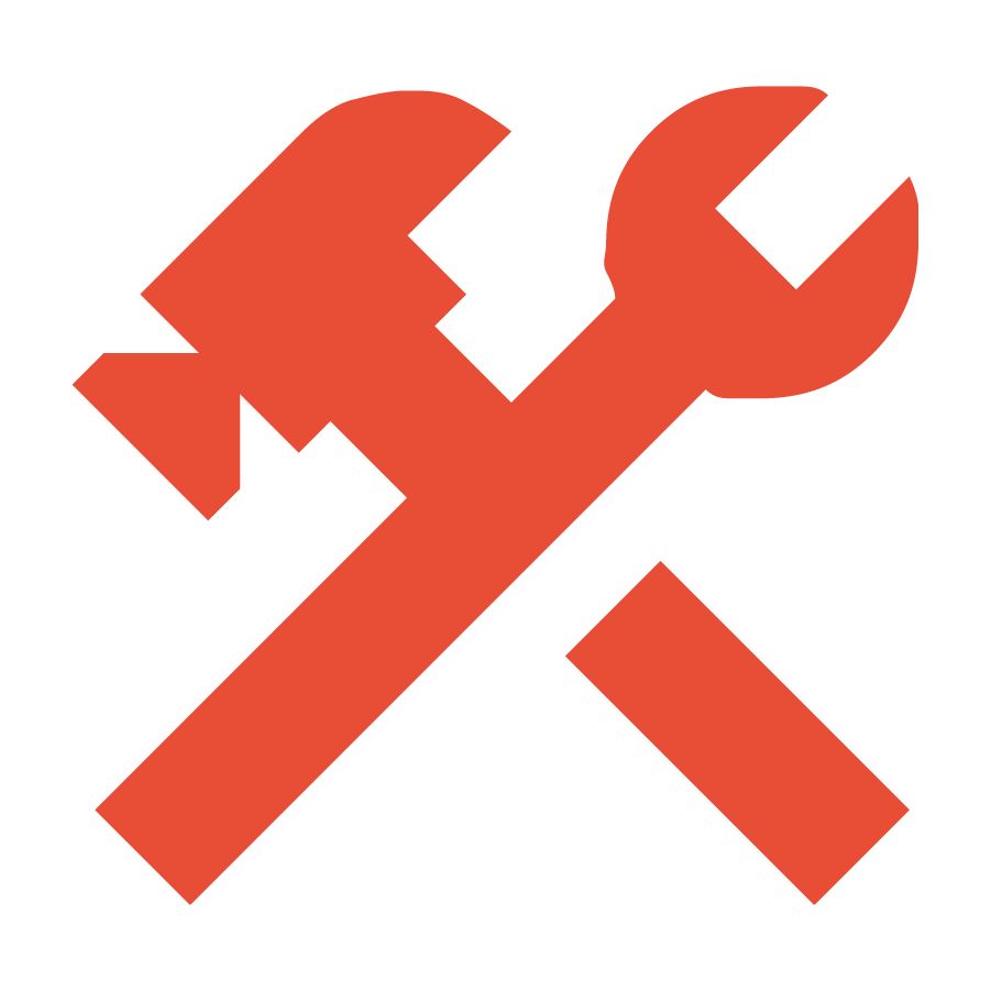 An icon of a hammer and spanner