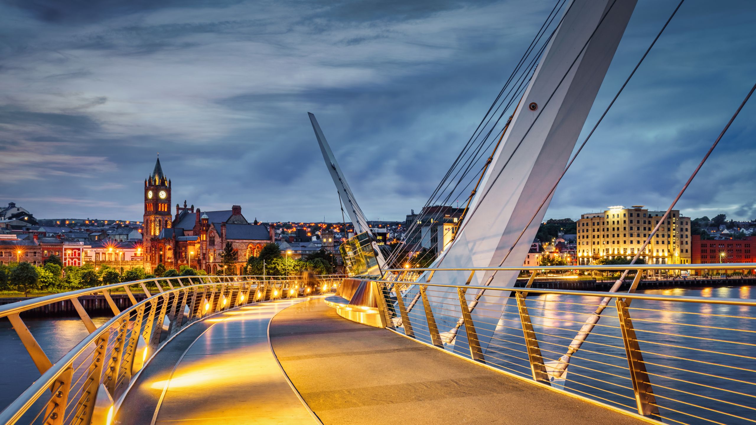 The Peace Bridge in Londonderry.